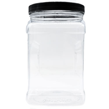 Jar 64oz Square with Grip and Label Panel