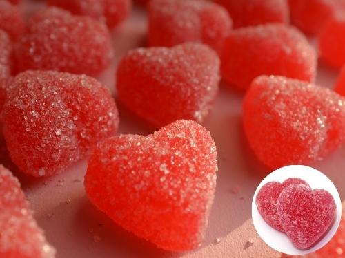 Valentine Cherry Jelly Hearts Zachary 1 LB (453g)