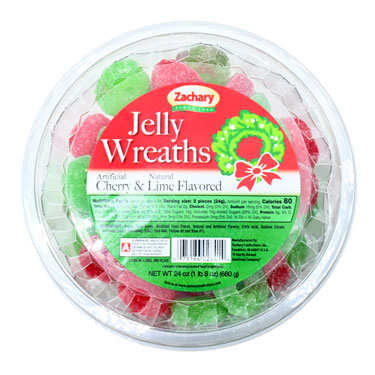 Zachary Christmas Jelly Wreaths 24oz Tub