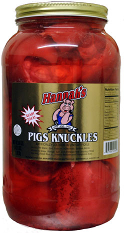 Hannahs Pickled Pigs Knuckles 4.25lb Jar - CandyRetailer.com